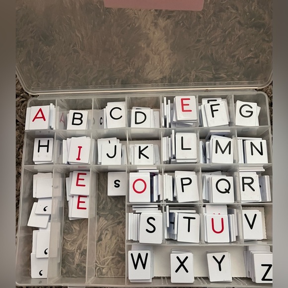 Primary Concepts Educational Alphabet Tiles & Holder Case Lot Of 388 Homeschool - Picture 4 of 14